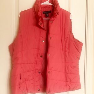 New York & Company Bright Coral Pink Vest
